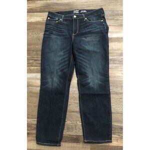 Levis Signature Womens Size 14 Mid Rise Slim Cuffed Blue Jeans 32x28